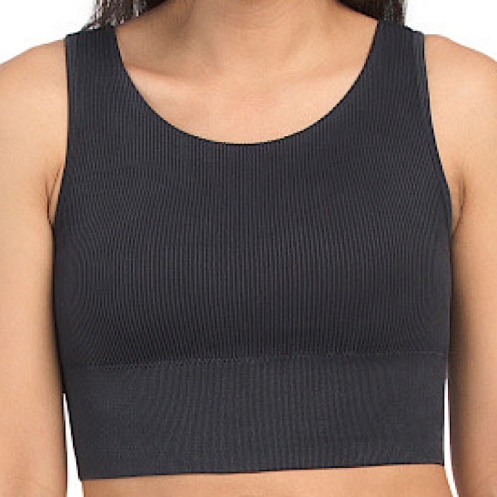 90 DEGREE BY REFLEX Ribbed Seamless Sports Bra Crop Top